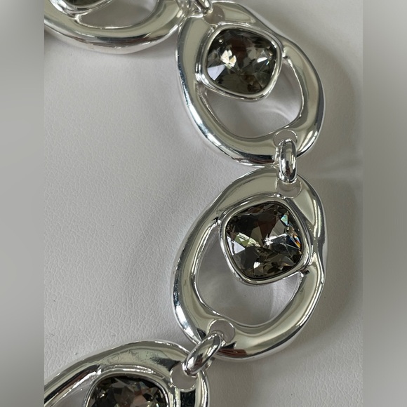Uno de 50 Bracelet - TOGETHER - Silver with Smoke Gray Swavroski Crystals - Picture 5 of 14